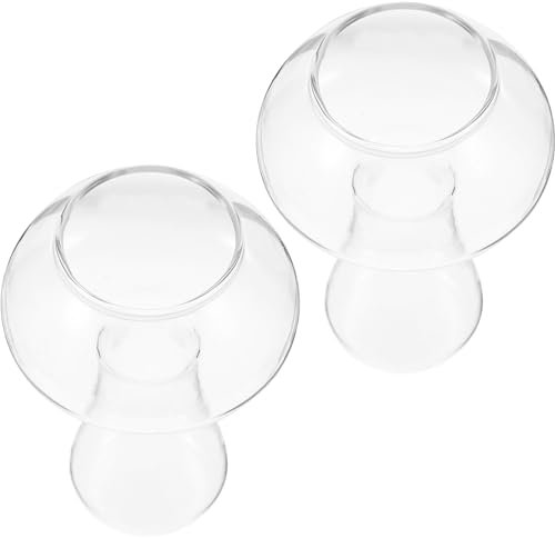 RORPOIR Einzigartiges Cocktailgeschirr in Pilzform 2 Stück Neuartiger Trinkbecher Aus Glas für Bars und Partys