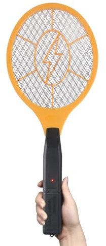 Electric Fly Swatter Bug Zapper Zap Mosquito - Indoor Outdoor Zapping Racket for Pest - Safe to Touch with 3-Layer Safety Mesh, Pack of 1