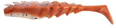 Berkley Gulp!® Nemesis Prawn Paddle Tail; Salzwasser-Angel-Weichköder für Raubfische; Garnelen-Imitation, maximale Duftstreuung für Boots- und Uferangeln, 10cm, gepfefferte Garnele