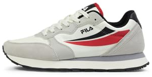 FILA Men's Hypert Trainers, Marshmallow Black Fila Red, 9 UK