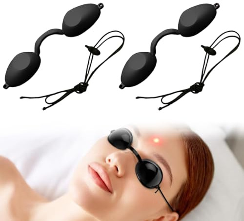 LQUYTA 2pc Occhialini Solarium, Occhiali a luce pulsata e laser, Occhiali Protettivi Raggi UV, Occhiali Protettivi Laser Occhiali Di Sicurezza Occhiali Solarium, Per Ipl UV Luce Terapia a Infrarossi