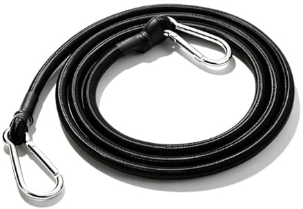 Corda Elastica con Moschettone 2 M,Cinghie Elastiche per Portapacchi Auto,HMCEY Cinghie in Gomma per Teloni,Elastic Corda per Tende da Esterno,Cinghia di Fissaggio per Campeggio, Bagagli, Tendalini