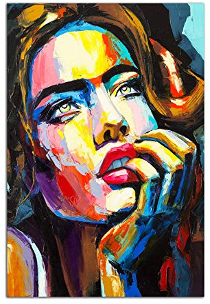 Startonight Cuadro sobre Vidrio - La Mujer Perfecta - Moderno Cuadro de Cristal Acrílico 60 x 90 cm