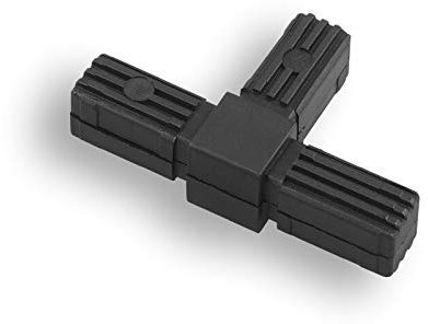 1 connecteur de tuyau carré plastique/polyamide noir (30 x 30 x 2 mm, 3 broches)