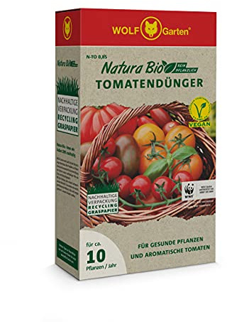 WOLF Garten - Natura Bio Tomatendünger N-to 0,85 für ca. 10 Pflanzen pro Jahr; Verpackung aus Recycling Graspapier