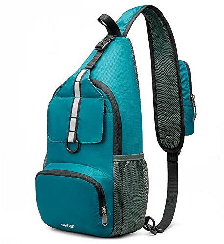 G4Free Brusttasche Sling Bags Faltbarer Schulterrucksack Umhängetasche Crossbody Herren Damen für Reise Wandern Radfahren Laufen Klettern