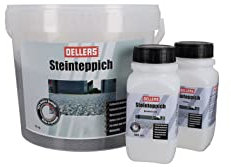 OELLERS Steinteppich Set, Nussbraun, 26,3kg, fugenlose 2k Boden-beschichtung für Innen & Außen, auf Epoxiharzbasis, hervorragend geeignet für Küchen, Bäder, Garagen u.v.m.