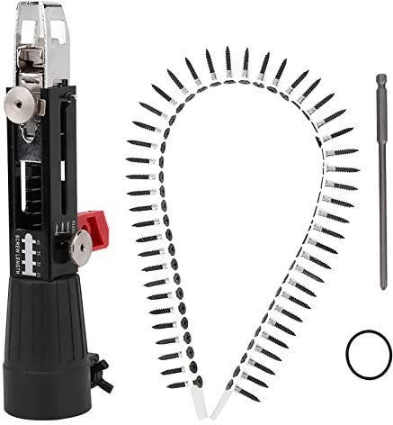 UPQRSG Automatic Feed Screw Guns, Screw Drill Chain Adapter for Power Drill Gun, Electric Power Screwdriver Set, Alloy Electric Drill Screw Tightening Equipment Woodworking Tool