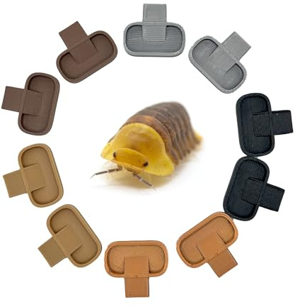 Isopod 10 Pack Feeding Dish | Isopod Food Tray | Insect Dish | Insect Feeder | CTWPets (Earth Natural Tones)