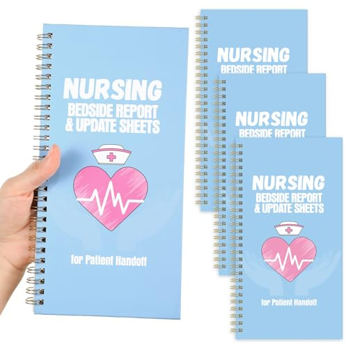 Saypacck 4 Pcs Nurse Report Sheet Notebook Essentials Book, Nurse Accessories for Work Appreciation Gift Notebook, Rn Student Gift Sbar Report