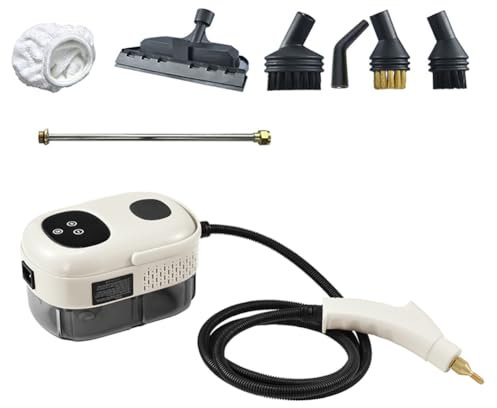 Limpiador a Vapor Manual, Limpiador a Vapor, Limpiador de Ventanas a Vapor de Gran Capacidad de 1100 ml, vaporizador de Alta presión de 2500 W, Limpiador a Vapor portátil con Cabezales