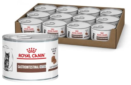 Royal Canin Veterinary Gastrointestinal Kitten | 12 x 195 g | Cibo umido per gattini | Mousse ultra morbida | Per favorire la digestione e la crescita dei gattini.
