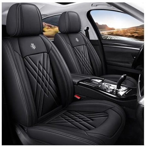 VIVAZYQ Car Seat Covers Full Set for Dacia Duster 2018-2023, PU Leather, Car Seat Cover, 5 Seats, Black