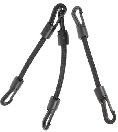 Abaodam 1 Jeu Sangle Élastique À Crochet pour Usage Quotidien Sangle À Boucle Suspendue Fourniture Extérieure pour Usages Multiples Extrémités De Sangle D'Arrimage Crochet 3 pièces