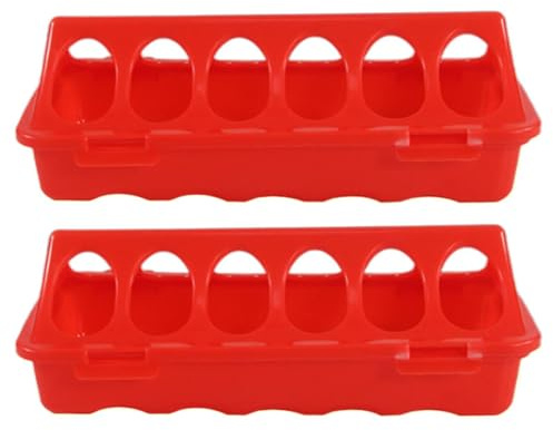 Pigeon Feeder – 6 Ranuras de Duckling Feeder | 2 Piezas de para pájaros | ABS Splicable Pultry Feeding Equipment | Multihole – Alimentador de Capa de alimentación para Aves de Corral | Chick