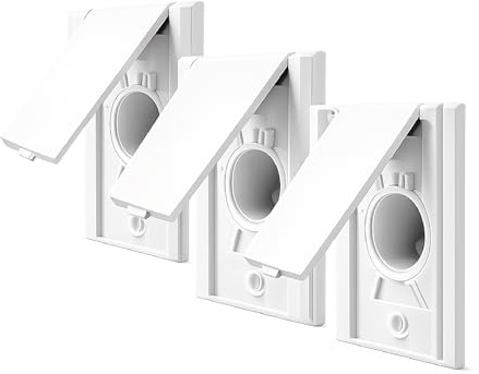 OVO Standard Central Vacuum Wall Inlet for Hose, Bottom Door Style, 3 Pack