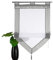 SIMPVALE 1 Stück Raffrollo Vorhang mit Quastendekoration, Höhenverstellbar Transparenter Voile Vorhänge, Modern Gardinen für Schlafzimmer Badezimmer Küche, Grau, 45x140cm
