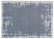 Rutschfester Teppich Wohnzimmer - Miabella Fußmatte innen - Küche Läufer Flur Schmutzfangmatte - Sauberlauf waschbar 50x70cm Uni Bordüre grau