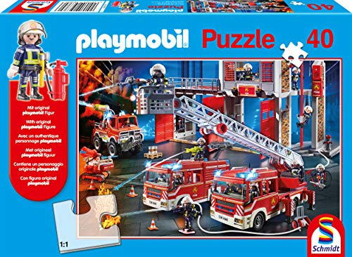 Schmidt Playmobil Firebrigade 40pc inc. Figure
