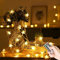 Lezonic 7m 60LED Sterne Lichterkette mit Fernbedienung 8 Modi Wasserdicht Außen Innen Weihnachten Lichterketten für Zimmer Party Garten DIY Deko Warmweiß