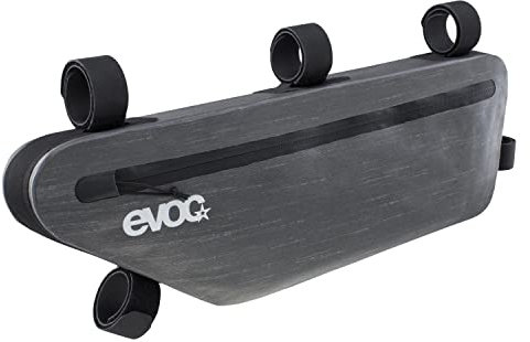 EVOC FRAME PACK M, leichte Rahmentasche (ideales Fahrrad Zubehör, praktische Mountainbike Tasche, Radtasche, Maße: 5,5 x 47 x 15 cm, Gewicht: 220 g, Volumen: 3,5 l), Carbon Grey