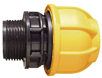 Jardibric - Raccord Fileté Ø25 - Raccord de Compression PN10 (M 26x34) - Solution Fiable pour vos Connexions de Plomberie