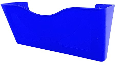 Deflecto Blue Landscape Wall Mounted File Holder - A4 Wall Mounted Document Holder - A4 Leaflet Holder Wall Mounted Letter Rack - Letter Holder Wall Mounted Magazine Rack Folder Holder