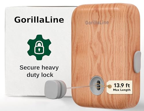 GorillaLine - Retractable Washing Line, Clothes Lines for Outside, Extendable Washing Line Rope 4.2m, Indoor and Outdoor Clothes Line