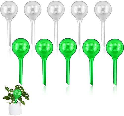 10 Pièce Globes d'Arrosage, Automatique Bulbes d'Arrosage Goutte à Goutte Bulbes pour d'Arrosage Automatiqulantes Arroser des Globes pour Arrosage Plante Interieur Fleurs Jardin