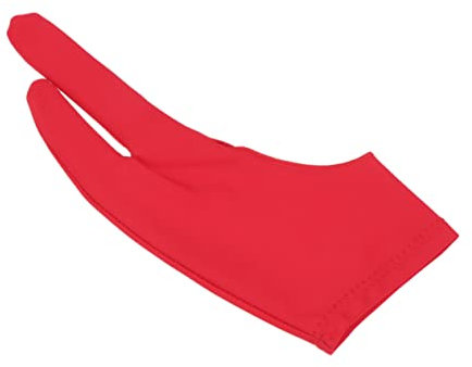 FUNOMOCYA Zeichenhandschuh 2 Stk Künstler, der Handschuh mit Fingern zeichnet Stift-Display-Handschuh Antifouling-Sketch-Handschuhe gebogene Handschuhe mit Fingern Fingerhandschuhe rot