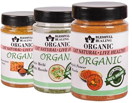 Blessfull Healing Organic Vegetarian Spice Combo Pack of 3 Combo #82