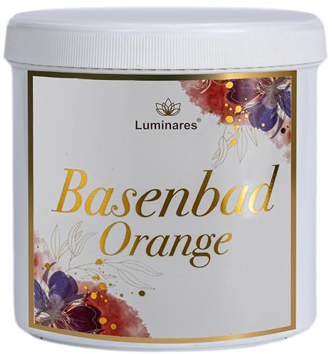 Basenbad Orange basisches 750g Badesalz zur Entgiftung und Entsäuerung, Vollbad, Fußbad, Peeling, Geschenkidee Basensalz mit dezentem Orangen Duft Basenpulver