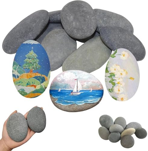 FISH DRAGATE 20 Pezzi Sassi Da Dipingere,Pietre Da Dipingere,Dipingere Sassi 3-5cm,Pietre Decorative,Ciottoli Per La Pittura, Per Pittura Fai Da Te, Decorative Per Acquario E Giardino