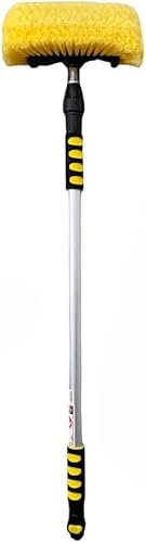 CVS2020.COM CVS Car Wash Brush – 2M (6ft) Telescopic Water-Fed with Extendable Handle & Soft Bristles – Scratch-Free, Lightweight, Ideal for Cars, Vans, SUVs, Windows & Home Cleaning (POLE+BRUSH)