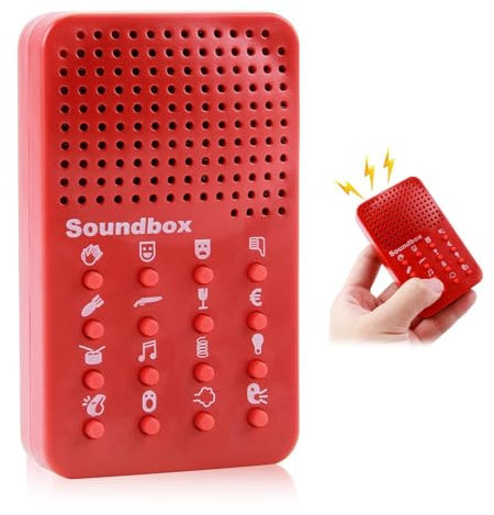 Lustige Soundmaschine, Sound Machine mit 16 Soundeffekten,Geräusch-Generator Tragbarer elektronischer Geräuschgenerator, Perfekt zum Teilen mit Freunden bei Aprilscherzpartys und Streichspielen