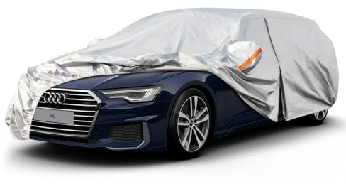Telo Copriauto da Esterno, Kayme Copertura per Station Wagon Impermeabile, Compatibile Con A6 Avant, 5 Serie Touring, Classe E/CLS Estate, Volvo V90, Jaguar XF Sportbrake Etc, (Wagon da 485 a 505cm)
