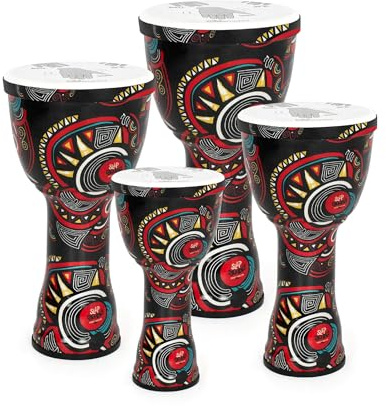 Slagverk Plus Carnival Slap Djembe blandad 4-pack – förinställd