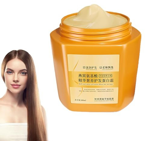 Crème Protéinée Nourrissante De Luxe À Base D'acides Aminés, Crème Capillaire Au Nid D'oiseau, Masque Capillaire Hydratant En Profondeur, Parfum Longue Durée (1pcs)