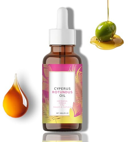 Cyperus Rotundus Oil, Natural Cyperus Rotundus Oil for Hair Removal, Inhibits Hair Growth, Reduces Body Unwanted Hair Growth, Moisturizes & Soothes Skin, Hair Removal Oil for All Skin Types