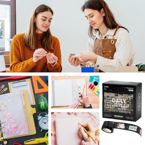 Adesivi calendario - Design cinematografico 365 giorni, decorative per date, Adesivi per agenda e diario, Donne Ragazze Bambini, Aula scolastica per insegnanti, Album Libro Cancelleria aziendale,