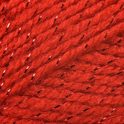 Twinkle Fashion DK Double Knitting Wool 100g Glitter Yarn James Brett (Red TK3) by James C Brett