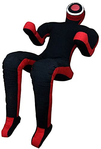 ROX Fit Wurfpuppe, MMA Realistischer Judo-Boxsack für Armhebel, Sitzposition, Hände vorne, schwarz-rot, schwarz / rot, 6 Foot (72) - 180 cm