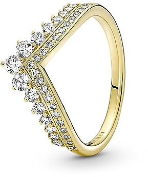 PANDORA SHINE Ring Timeless Prinzessinnen Wünsche 14k gelbvergoldet, Zirkonia 167736C01 54
