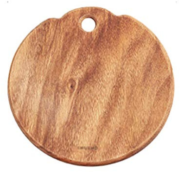 Planche à Découper, Planche à Découper Créative Ronde en Noyer Noir Maison en Bois Massif pour Hacher Légumes Fruits et Pain, Plateau à Steak de Gâteau, Diamètre 25 cm et Épaisseur 2 cm little