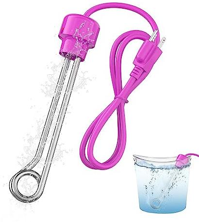 YOUTHTXY 1200W Immersion Water Heater, 304 Stainless Steel Bucket Water Heater, Fast Heating for Bathtub,Pool &Teapot Water, Heats 5 Gallons of Water in Minutes