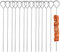 MaikcQ Lot de 50 aiguilles à roulade, brochettes de barbecue, en acier inoxydable, longueur : 15 cm, pinces de rechange, réutilisables