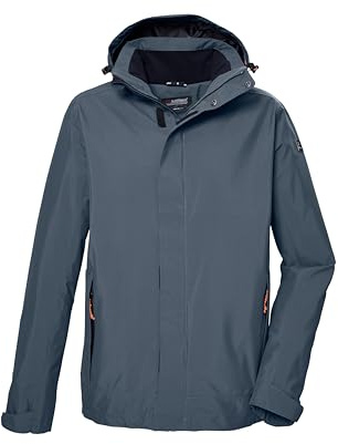 killtec funktionell jacka för män, utomhusjacka med dragkedja huva, KOS 87 MN JCKT_XENIOS, djupvatten, 4XL, 43281-000