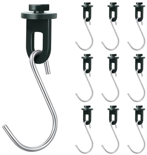 OUDQFCJ 10 Pièces Accessoires de Serre, 10x Clips de Serre + 10x Crochets de Suspension pour Serre, Supports de Plantes Stables pour Intérieur, Jardins de Serre sur Étagère, Pots Suspendus