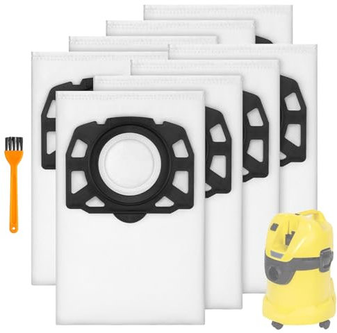 Paquete De 12 Bolsas De Aspiradora Kfi 357 Para Aspiradoras KäRcher Wd2, Wd3, Kwd1, Kwd2, Kwd3, Mv3, Wd3.200 - Wd3.800 M, Se4001, Se4002 (12 Bolsas Kfi 357)