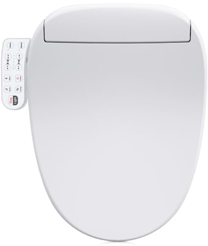 ZMJH 236 Smart Bidet Toilet Seat Elongated - Endless Warm Water, Heated Seat & Vortex Wash, Dual Front/Rear Cleaning, Warm Air Dryer, LED Night Light, Electric-Powered (Elongated)